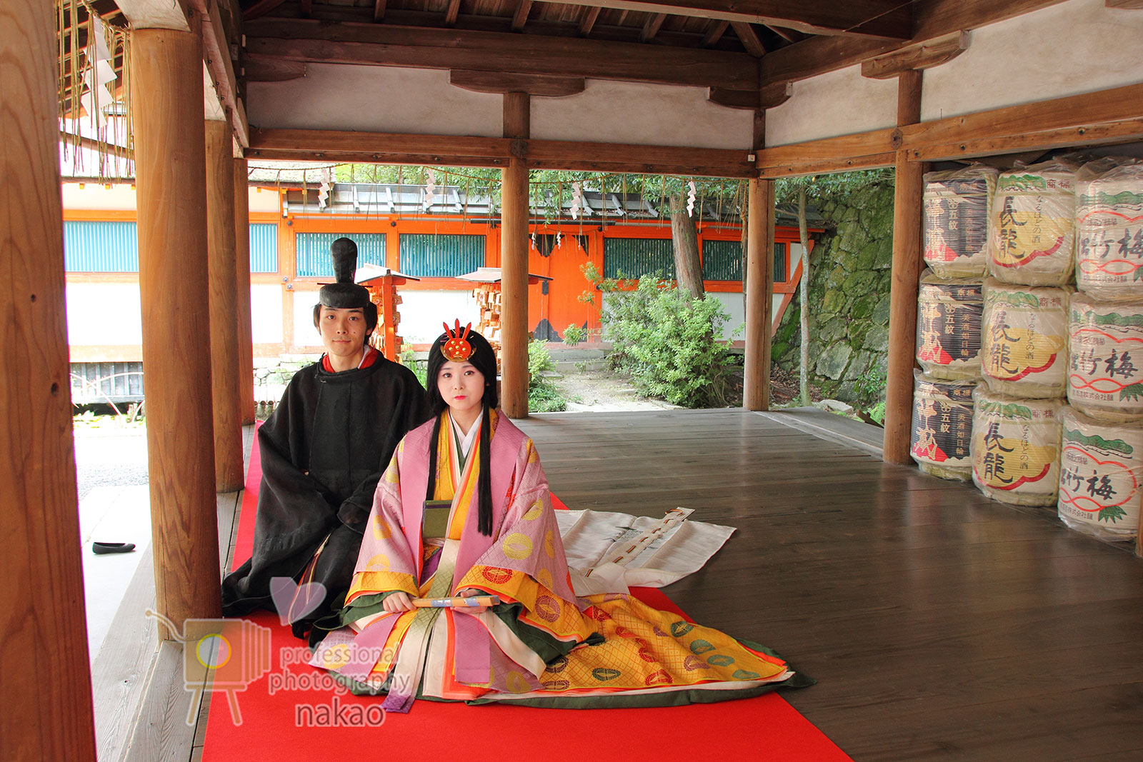 直会殿にて 装束での結婚式 国風装束結婚式