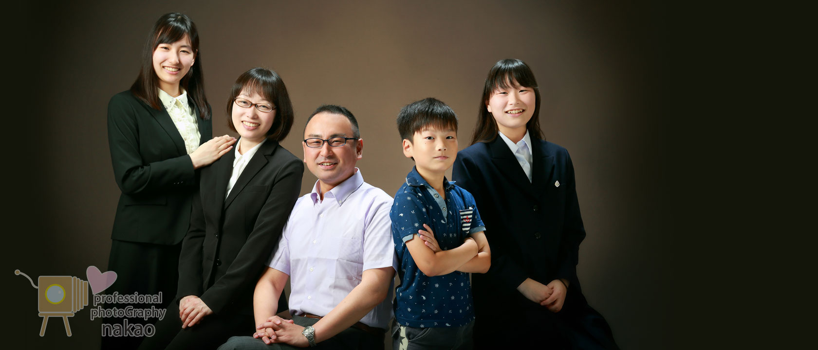 記念写真 家族4人