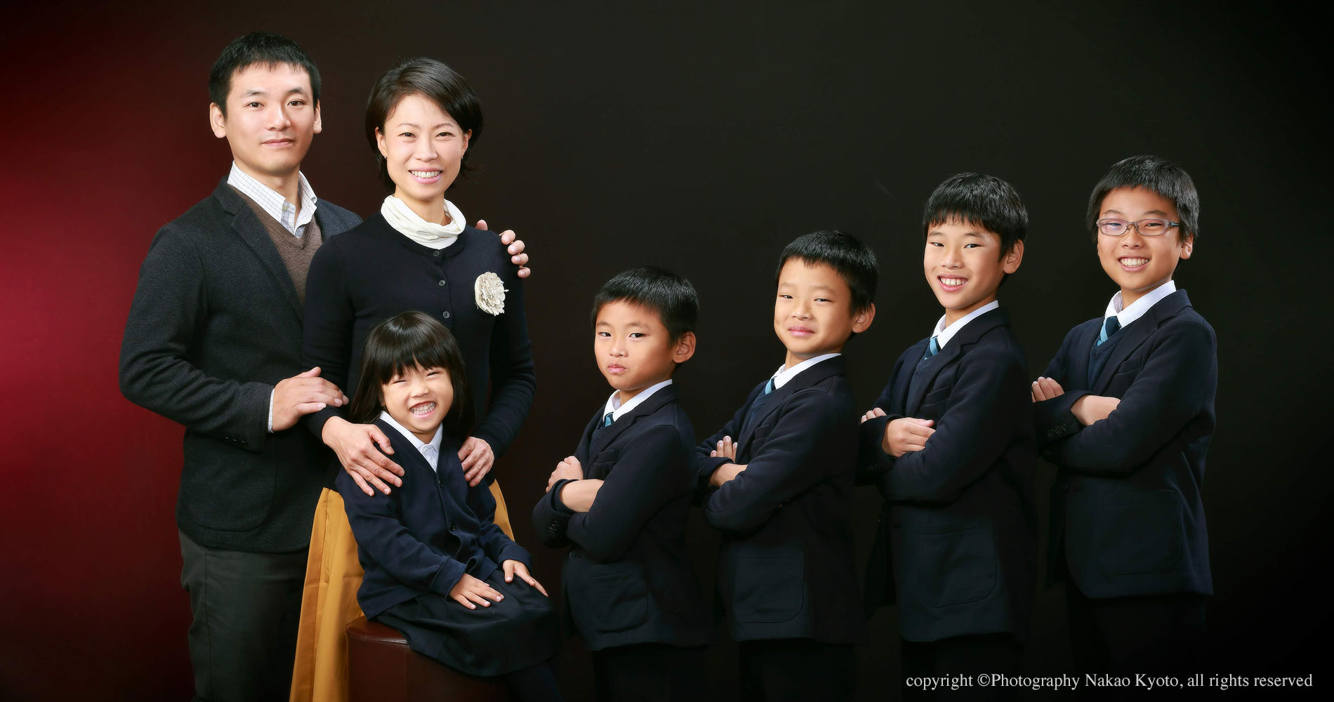 家族写真　５人兄妹大集合