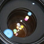 レンズに写る光
