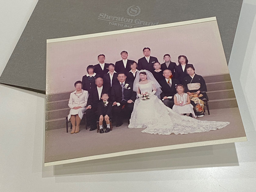お台紙から写真を綺麗に剥がすことができました