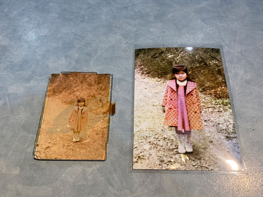 お持ち込みになった原版と修復後のお写真